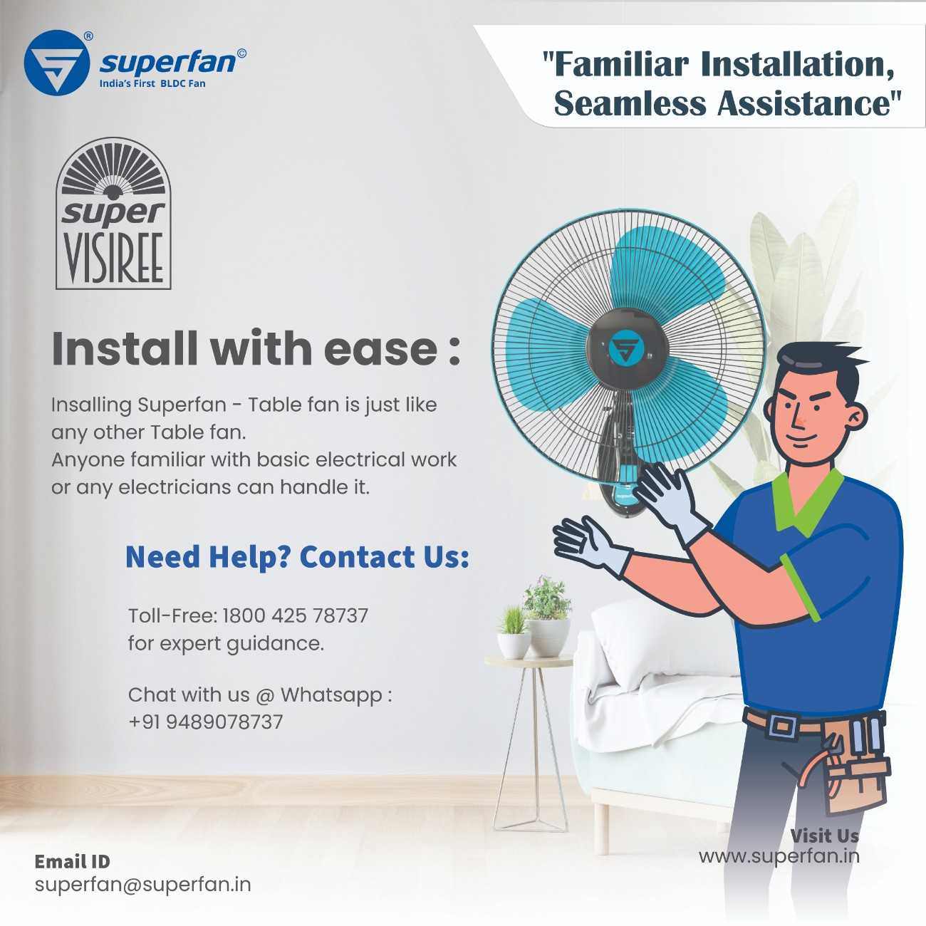 Superfan Super Visiree - Wall Fan